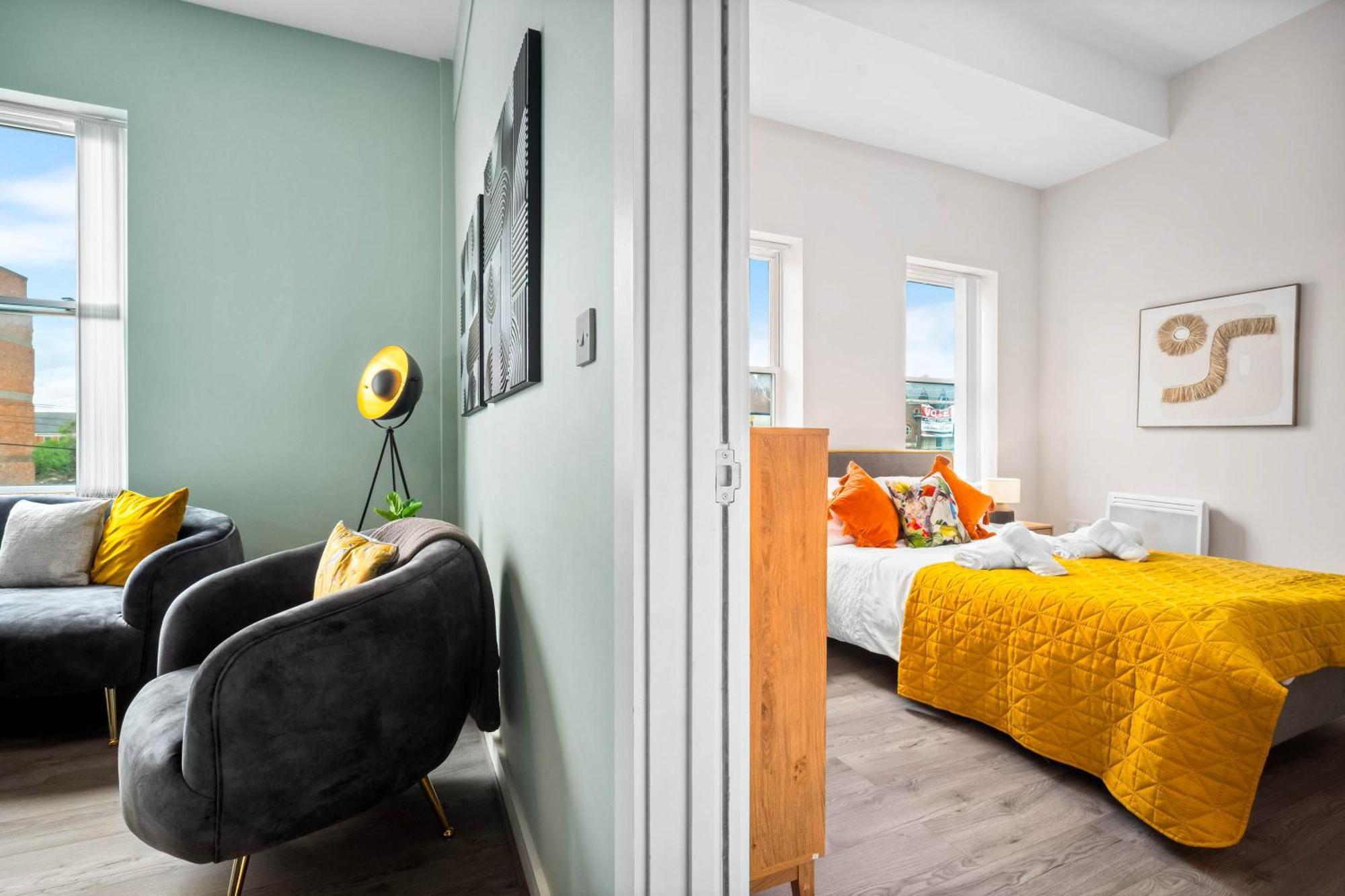 Appartement Stylish Near Centre - Secure Parking 1sh